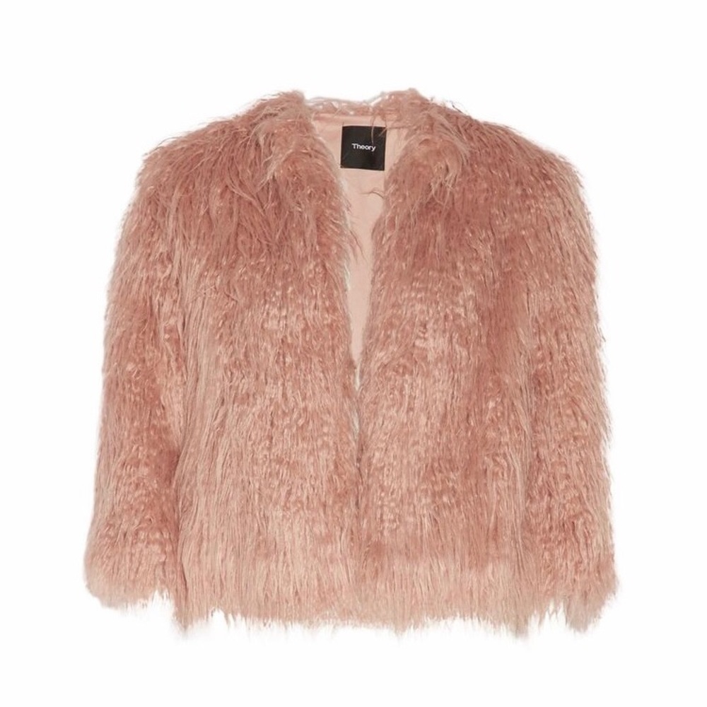 Theory Pink Fur Jacket